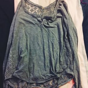 Freepeople multi crochet pattern patchwork top